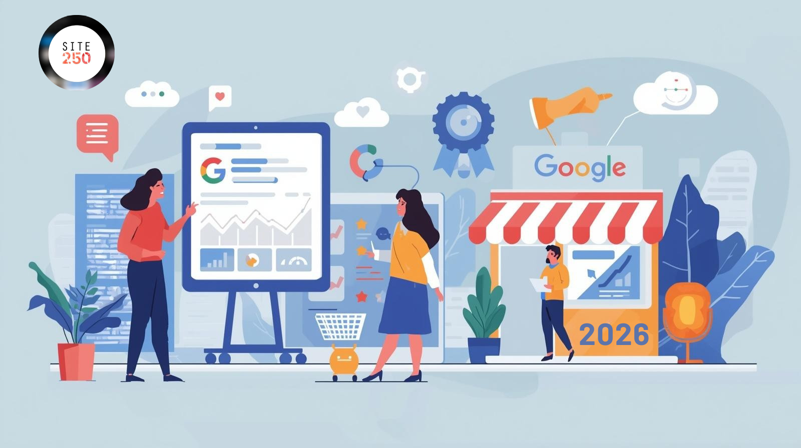 Ilustração de SEO e crescimento orgânico